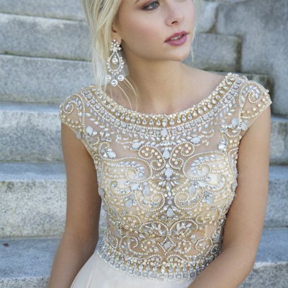 Jovani 94224 Nude Prom Dress